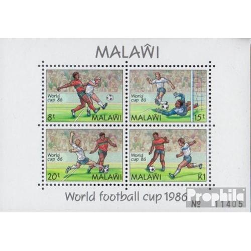 Malawi Bloc 66 (Complète Edition) Neuf Avec Gomme Originale 1986 Football Wm
