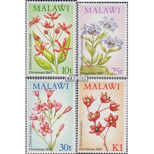 Malawi 489-492 (Complète Edition) Neuf Avec Gomme Originale 1987 Noël Fleurs