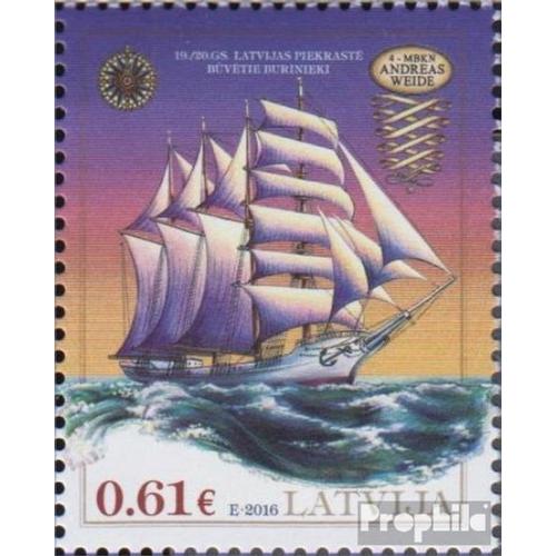 Lettonie 995 (Complète Edition) Neuf Avec Gomme Originale 2016 Navires De 19. Century