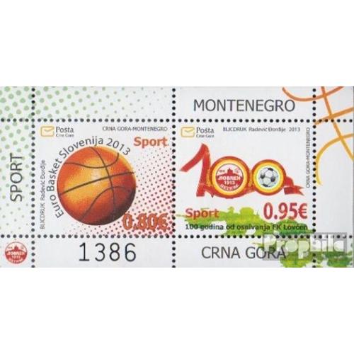 Monténégro Bloc 13 (Complète Edition) Neuf Avec Gomme Originale 2013 Basket-Ball Em Slovénie