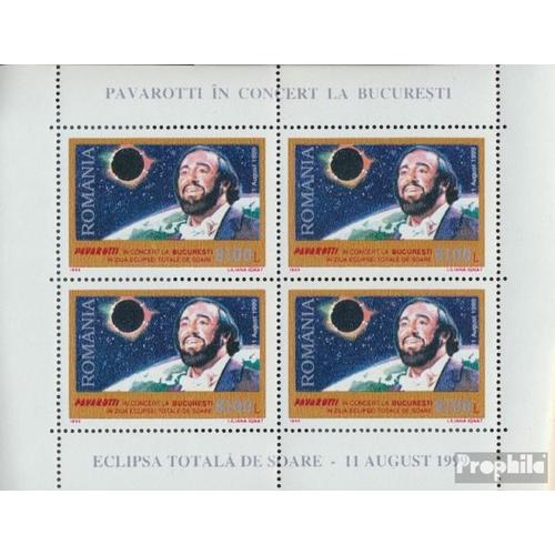 Roumanie 5425 Feuille Miniature (Complète Edition) Neuf Avec Gomme Originale 1999 Luciano Pavarotti