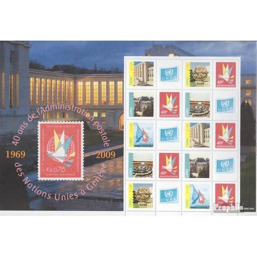 Nations Unies - Genève 662a-666a Feuille Miniature (Complète Edition) Neuf Avec Gomme Originale 2009 40 Années Administration Postale