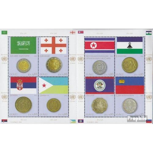 Nations Unies - Genève 780-787 Feuille Miniature (Complète Edition) Neuf Avec Gomme Originale 2012 Drapeaux Et Coins