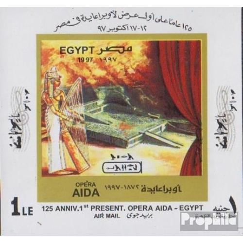 Égypte Bloc 65 (Complète Edition) Neuf Avec Gomme Originale 1997 Première Opéra Aida