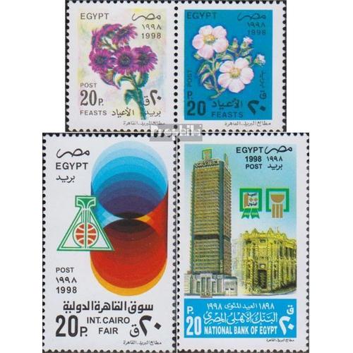 Égypte 1941-1942 Couple,1943,1944 (Complète Edition) Neuf Avec Gomme Originale 1998 Fleurs, Foire Commerciale, Banque