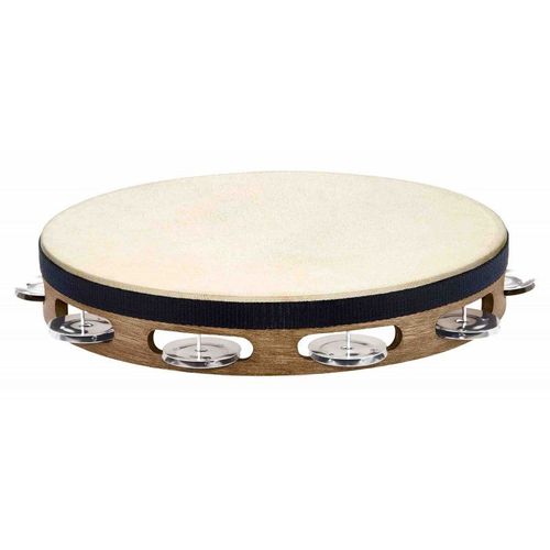 Meinl Tah1wb - Tambourin Bois Avec Peau 1 Rangée De Cymbalettes - Walnut Brown