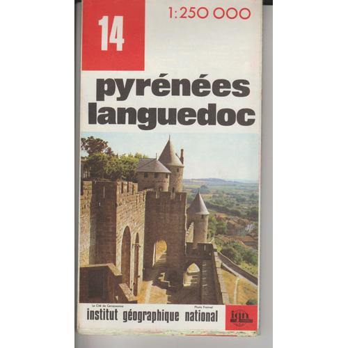 Carte Ign 1:250000 Pyrénées Languedoc 14