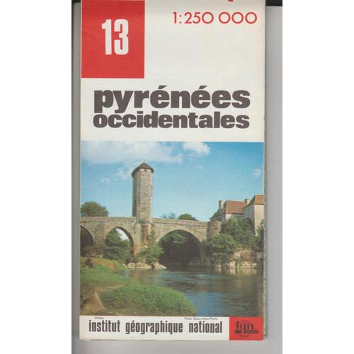 Carte Ign 1:250000 Pyrénées Occidentales 13