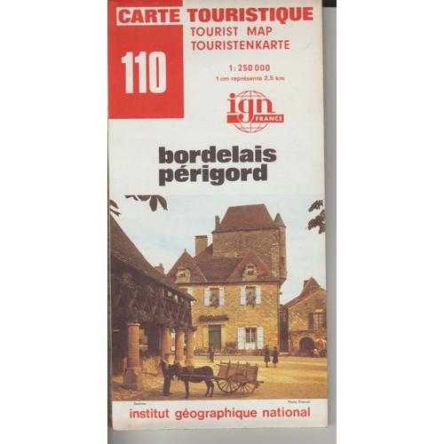 Carte Ign 1:250000 Bordelais Périgord 110