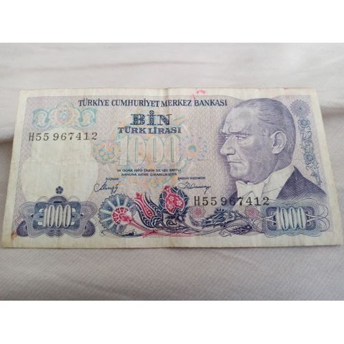 Billet 1000 Lirasi Turquie