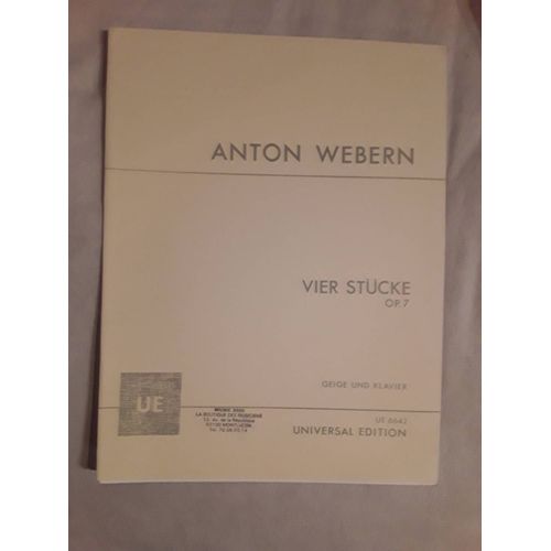 Anton Weber Vier Stucke Op 7