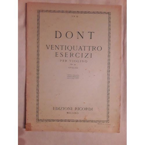 J Dont Ventiquatro Esercizi Per Violino Op 37