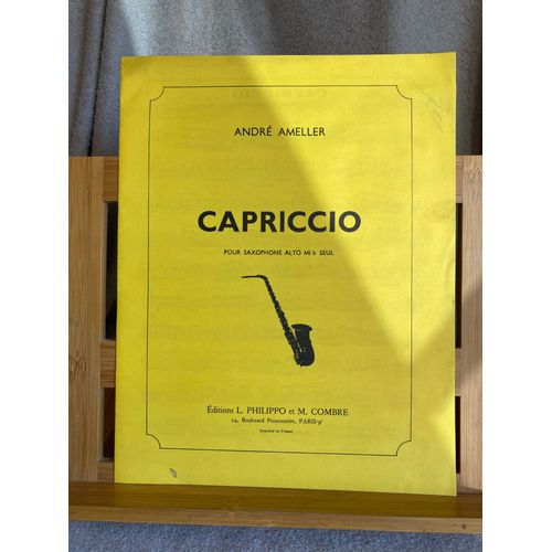 André Ameller Capriccio Pour Saxophone En Mi B Seul Partition Éditions Combre Philippo