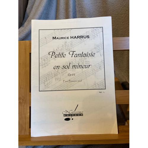 Maurice Harrus Petite Fantaisie Pour Basson Opus 44 Partition Notissimo