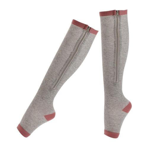 1 paires de chaussettes de compression à glissière pour femmes