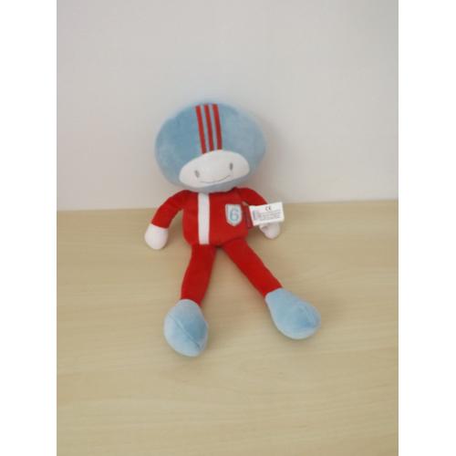 Doudou Pilote Bleu Rouge Marese