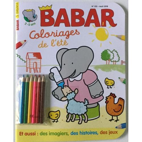 Babar 313 Coloriages De L'éte + Crayons