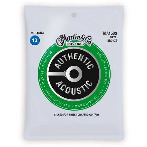 Martin Ma150s - Jeu De Cordes Guitare Acoustique - Authentic Silked - Medium 13-56