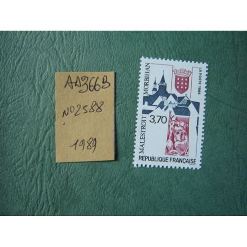 Ad 366 B // Timbre France Neuf 1989 *N°2588 " Malestroit (Morbihan)