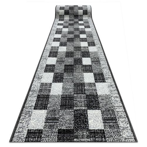 100x220 Cm Tapis De Couloir Bcf Rafia Gris 100 Cm