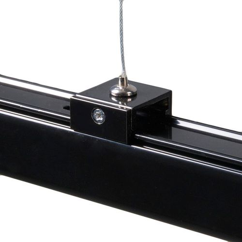 Qazqa Moderne Suspension / Lustre / Luminaire / Lumiere / ÃClairage Pour Rail 3 Phases Noire Acier Noir / Intã©Rieur Max. X Watt
