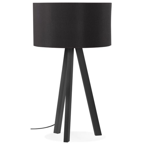 Lampe À Poser Design 'spring Mini' Avec Abat-Jour Et Trépied Noir