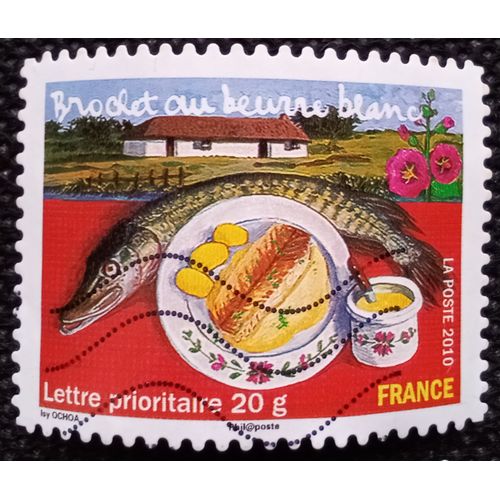 France 2010 Timbre Oblitéré Yt 440 - Brochet Au Beurre Blanc - Carnet Les Saveurs De Nos Régions