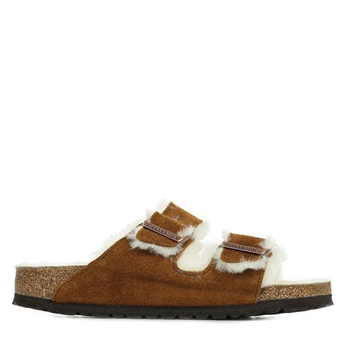 Sandales Birkenstock Arizona Shearling Marron