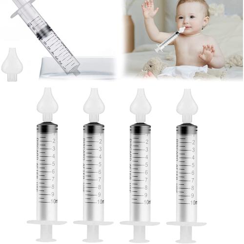 4pcs Irrigateur Nasal Avec Seringues Pour Bébé Nourrisson Nouveau-Nés Infants En Bas Âge, Nettoyant Nasal Sûr Haute Qualité