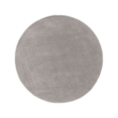 Benuta Naturals Tapis De Laine Bent Gris Diamètre 100 Cm Rond