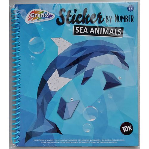Mosaique - Autocollants Aux Numéros - Thème Animaux De La Mer