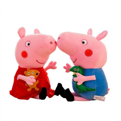 2x Peluches Peppa Pig Peppa 50 Cm - Peppa et Georg