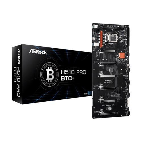 ASRock H510 Pro BTC+ - Carte-mère - Socket LGA1200 - H510 Chipset - USB 3.2 Gen 1 - Gigabit LAN - carte graphique embarquée (unité centrale requise)