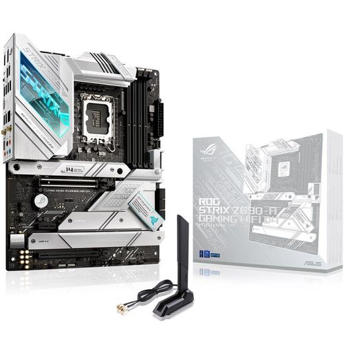 ASUS ROG STRIX Z690-A GAMING WIFI D4 - Carte-mère - ATX - Socket LGA1700 - Z690 Chipset - USB-C Gen2, USB 3.2 Gen 1, USB 3.2 Gen 2, USB-C Gen 2x2 - 2.5 Gigabit LAN, Wi-Fi 6, Bluetooth - carte...