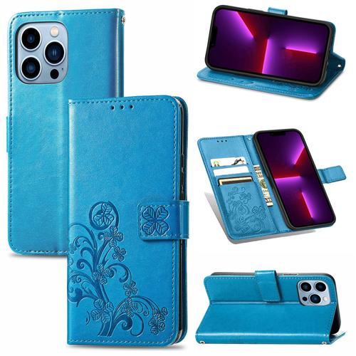 Advansia Coque Pour Iphone 13 Pro Bleu [Fleur De Lys]