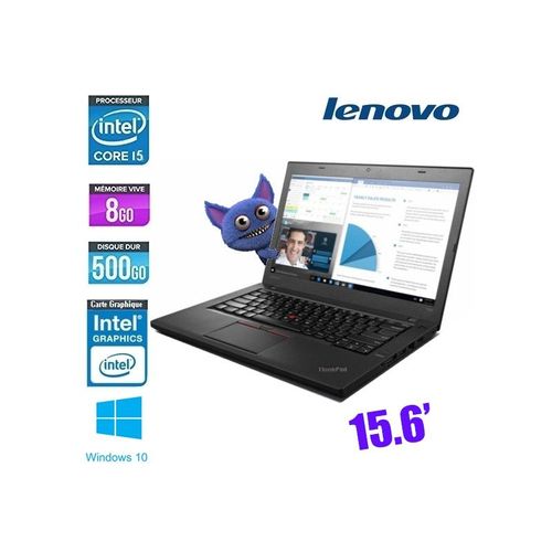 LENOVO THINKPAD T560 CORE I5 6300U 2.4GhzCore i5-2.4 GHz 8 Go 500 Go Go Intel HD Graphics 520 WIFI WEBCAM 15.6 Windows 10 AZERTY
