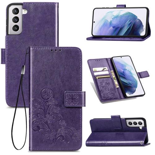 Advansia Coque Pour Samsung Galaxy S21 5g Violet [Fleur De Lys]