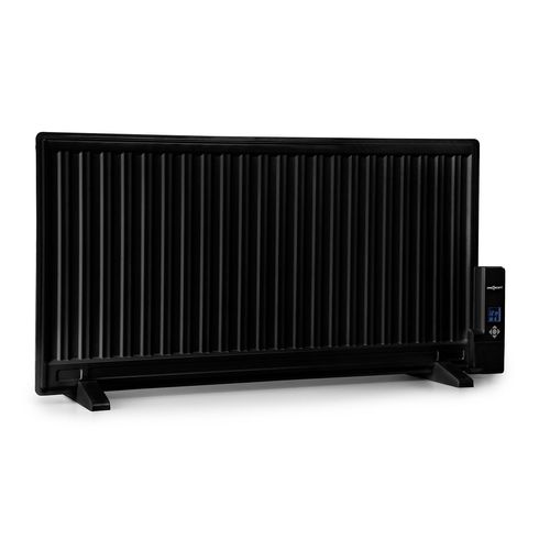 Oneconcept Wallander Radiateur À Bain D'huile Ultra Plat - Chauffage Mobile Ou Montage Mural - 1000w - Noir