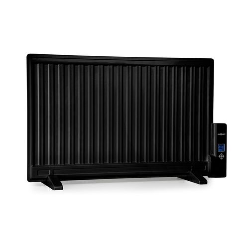Oneconcept Wallander Radiateur À Bain D'huile Ultra Plat - Montage Mural Ou Sur Pied - Thermostat - 800w - Blanc