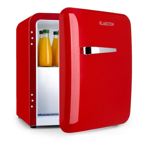 Klarstein Audrey mini réfrigérateur à boissons 37 litres , compartiment freezer , 39db - design rétro rouge