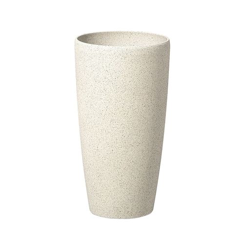 Pot De Fleurs En Pierre Beige 23 X 23 X 42 Cm Abdera