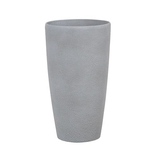 Pot De Fleurs En Pierre Grise 31 X 31 X 58 Cm Abdera