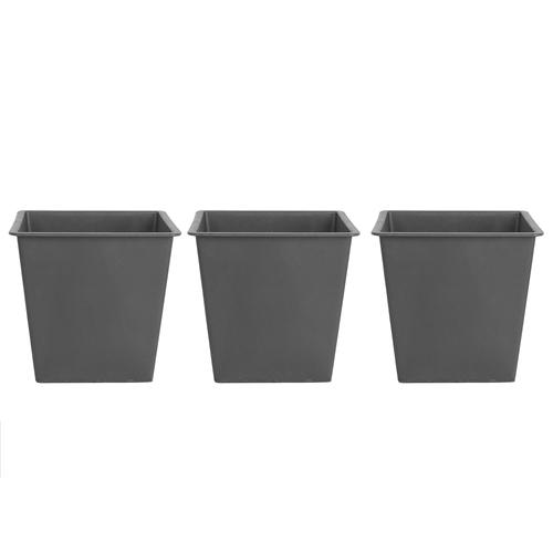 Lot De 3 Pots De Fleurs Carrés 42 X 42 Cm Avec Système Irrigation Balzo