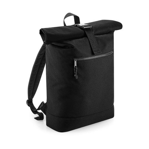 Sac à dos roll-top polyester recyclé - BG286 - noir