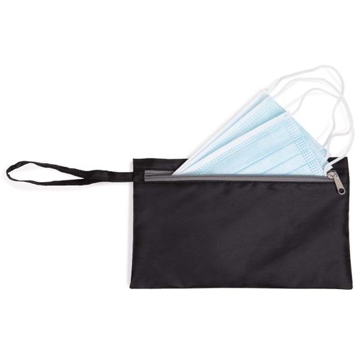 Pochette porte-masques ? double compartiment - KI0749 - noir