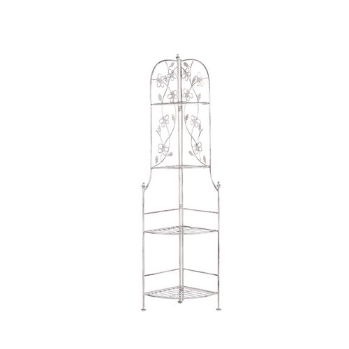 Étagère Angle De Jardin Blanche 4 Niveaux Biella