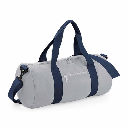 Sac de voyage toile - 20 L - Varsity Barrel Bag - BG140 - gris et navy