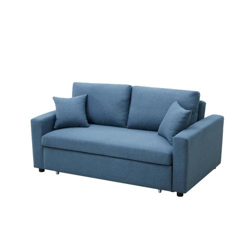 Canapé 3 Places Convertible En Tissu Inizor - Bleu