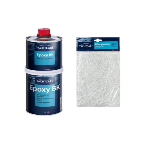 Pack YACHTCARE Résine époxy BK 1 KG - Mat de verre Yachtcare 300g/m2 1m2