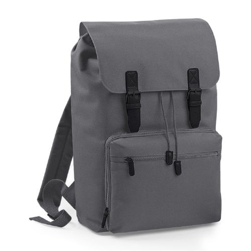 Sac ? dos vintage avec compartiment pour ordinateur - BG613 - gris graphite